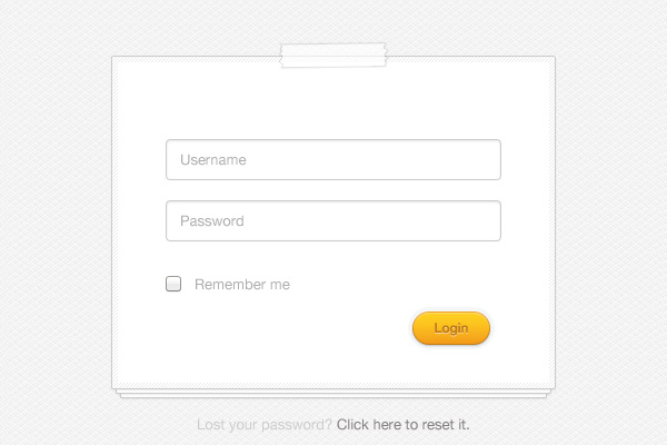 Clean Login Form 