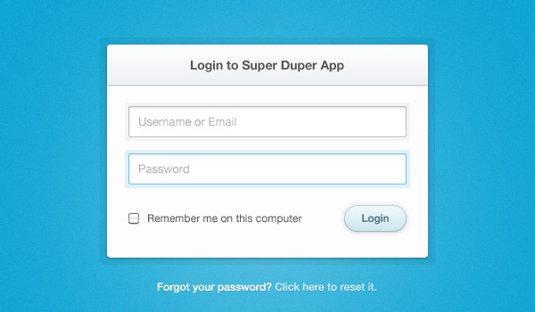 Clean & Simple Login Form