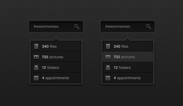 Dark Search Box & Drop Down