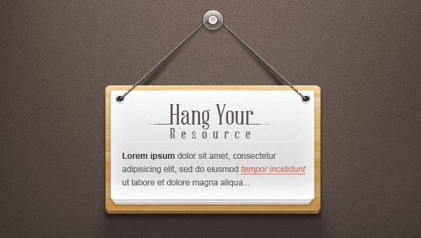 Hanging Note Sign