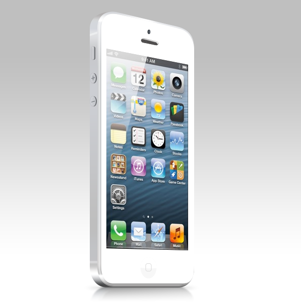 White iPhone 5 Design - Download Free PSD and HTML