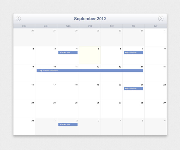 Calendar UI