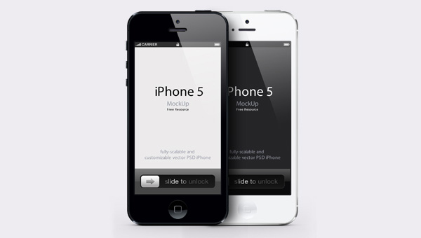 iPhone 5 Psd Vector Mockup