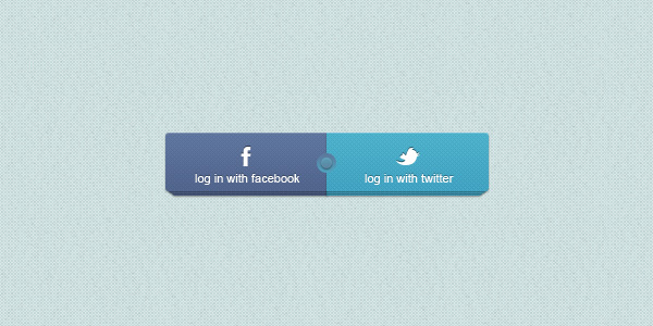 Facebook / Twitter Login Buttons - Download Free PSD and HTML