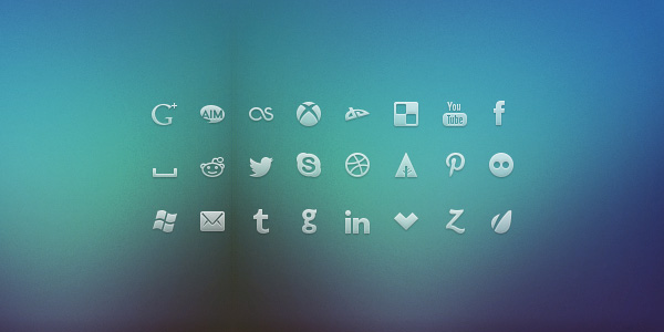 Glyph Social Network Icons