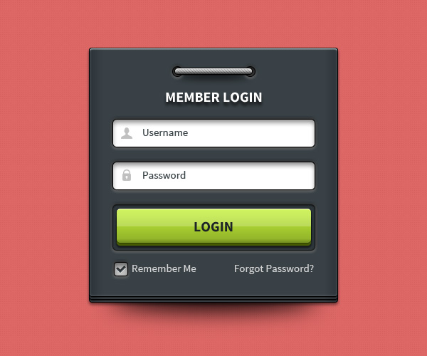 Member login form