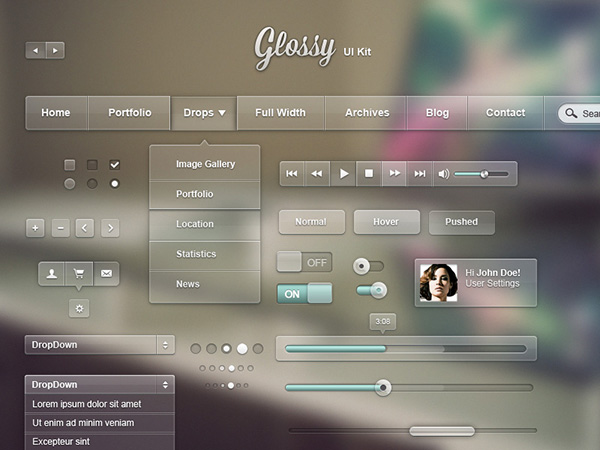Glossy-UI-kit