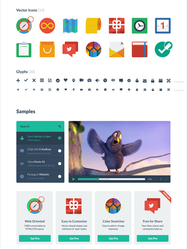 Flat UI Free - PSD&HTML User Interface Kit