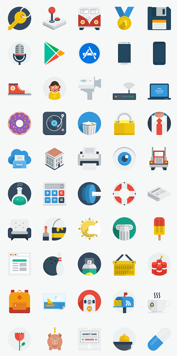 50 New Flat UI Icons