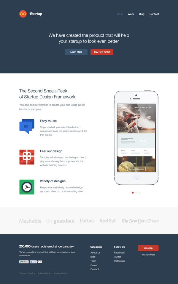 Mobile App Website Template