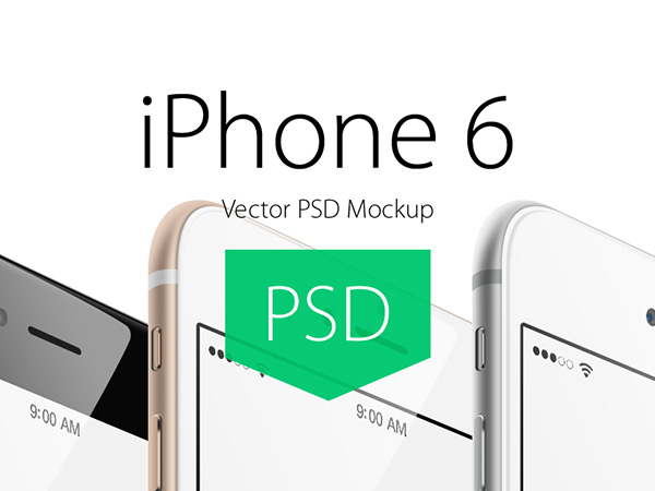 iPhone 6 Free angled PSD Mockup